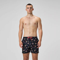 Men's Print Redondo Edge Volley Swim Trunks Navy/Pink
