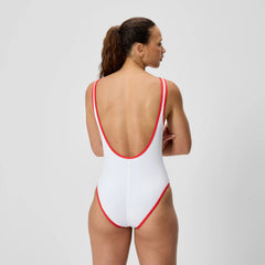 Women's Jetstream Solid Bound Scoop One Piece Red/White