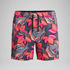 Men's Redondo Edge Printed Swim Shorts Coral/Grey