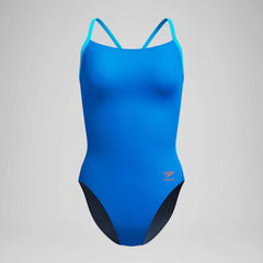 Women's Club Training Solid Flyback 2.0 Swimsuit Blue