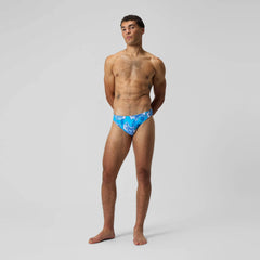 Men's Print Beachstar Brief Light Blue/White