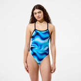 Women's Team Printed Turnback One Piece Blue