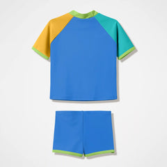 Infants Short Sleeve Rashguard Set Blue/Orange