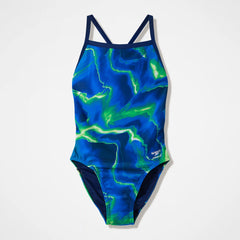 Women's Team Printed Turnback One Piece Blue/Green