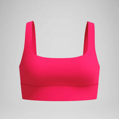 Women's Solid Square Neck Bikini Top Ruby