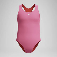 Girls Solid Racerback One Piece Pink