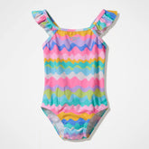 Infant Girls Ruffle One Piece Pink/Green