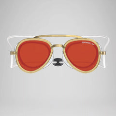 Adult Sunny G Mariner Mirror Goggles Red/Gold