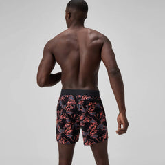 Men's Lookout Printed Swim Shorts Black/Orange