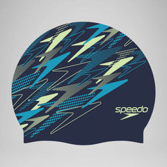 Adult Printed Silicone One Cap Teal/Blue
