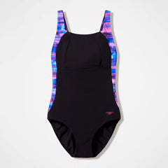 Women's Luna Lustre Printed One Piece Black/Pink