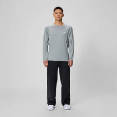 Men's Easy Solid Long Sleeve Swim Rashguard Gray