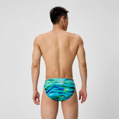 Men's Club Training Printed Brief Green/Blue