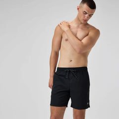 Men's Classic Solid Redondo Edge Volley Swim Trunks Black