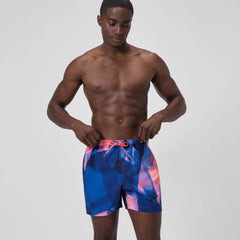 Men's Print Redondo Edge Volley Swim Trunks Blue/Pink