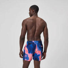 Men's Print Redondo Edge Volley Swim Trunks Blue/Pink