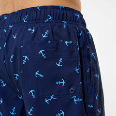 Men's Redondo Edge Printed Swim Shorts Navy
