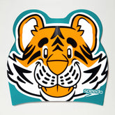 Kids Learn to Swim Tiger Printed Cap Orange