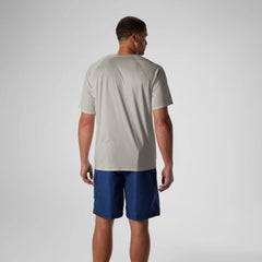 Men's Easy Solid Short Sleeve Swim Rashguard Gray