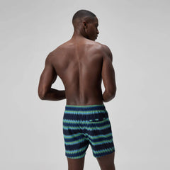 Men's Redondo Edge Printed Swim Trunks Blue