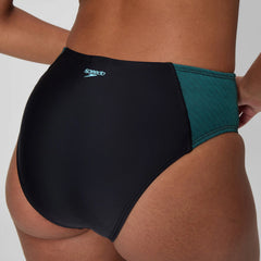 Women's Quantum Rib Splice Bikini Set Black/Blue