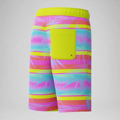 Kid's Print Boardshort Blue/Pink