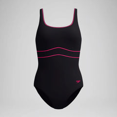 Women's Shaping Contour Eclipse Solid One Piece Black/Pink