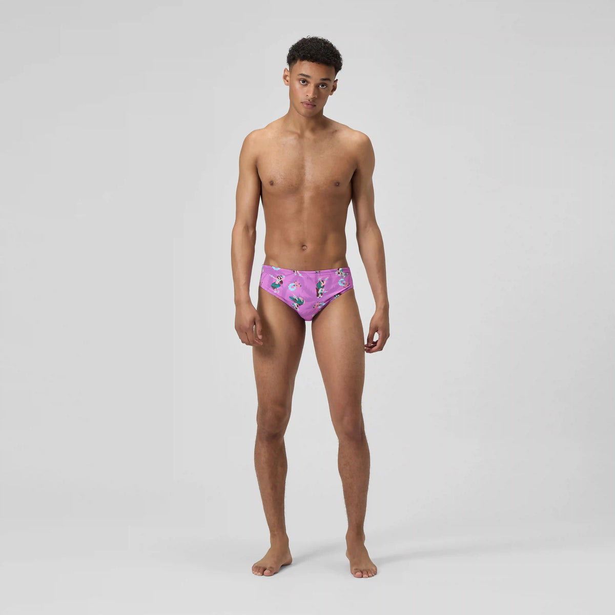 Men's Printed One Brief Pink