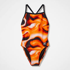 Women's Team Printed Turnback One Piece Orange