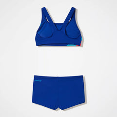 Girls Hyperboom Butterfly Back Two Piece Navy/Teal