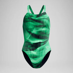 Women's Club Training Printed Leaderback One Piece Green