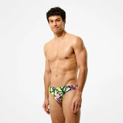 Men's The Speedo Printed Briefs Pink/Green