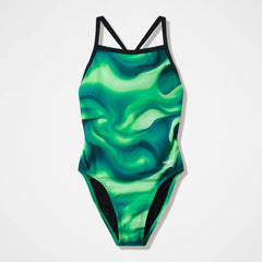 Women's Team Printed Turnback One Piece Green
