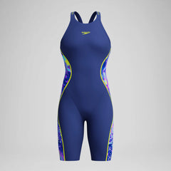 Women's Fastskin LZR Pure Intent 2.0 Closedback Kneeskin Navy/Blue/Yellow