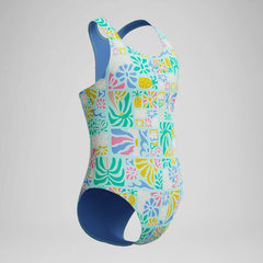 Girls Printed Racerback One Piece Green