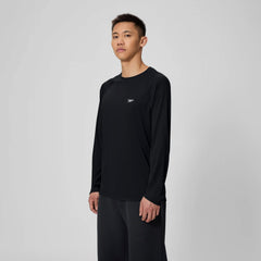 Men's Easy Solid Long Sleeve Swim Rashguard Black