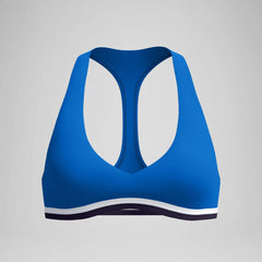 Women's Jetstream Racerback Bikini Top Blue/White