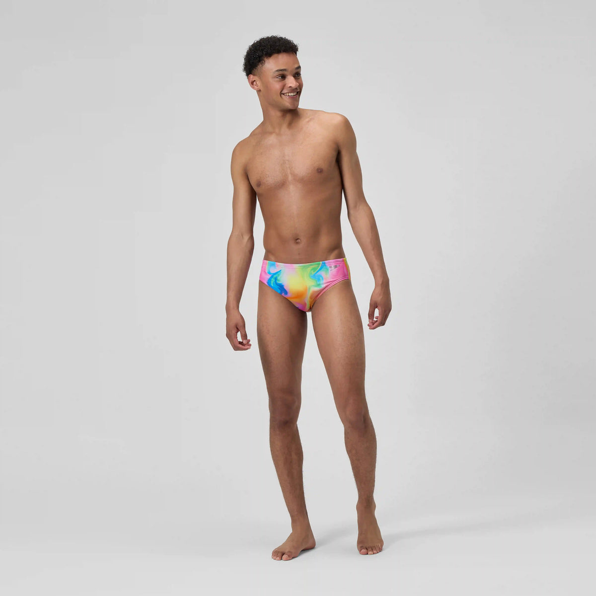 Men's Club Training Printed Brief Pink/Yellow