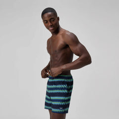 Men's Redondo Edge Printed Swim Trunks Blue