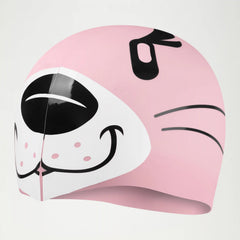 Kids Learn to Swim Otter Printed Cap Pink