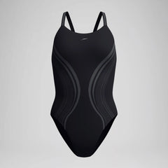 Women's Vanquisher Printed Active Back One Piece Black