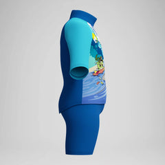 Boys' Learn to Swim Sun Protection Top & Short Blue