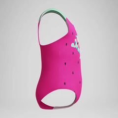 Infant Girls Learn to Swim Printed Swimsuit Pink