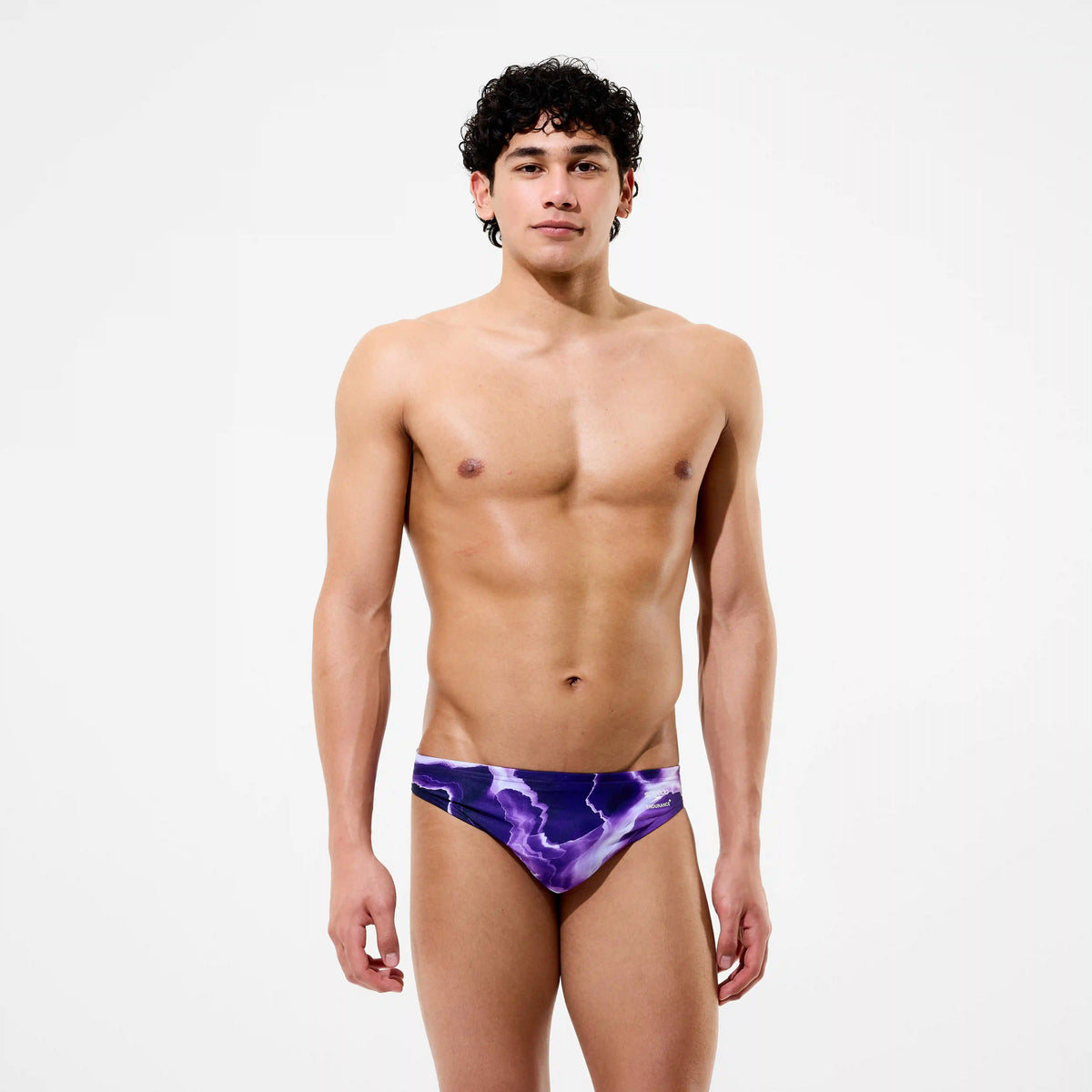 Men's Team Printed Brief Purple