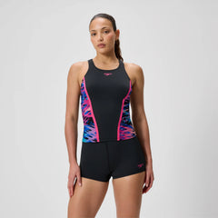 Women's Hyperboom Splice Tankini Set Black/Pink