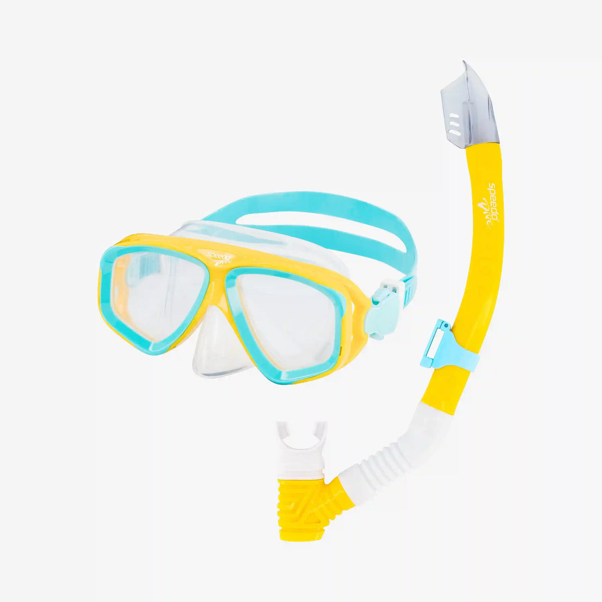 Junior Adventure Mask & Snorkel Set Blue/Yellow