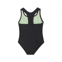 Girls Solid Racerback One Piece Black