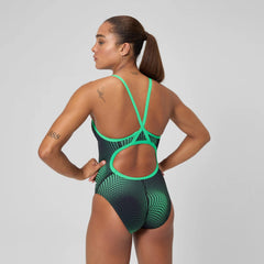 Women's Flow Flyback One Piece Black/Green
