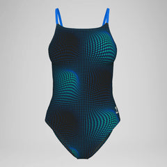 Women's Flow Strappy Crossback One Piece Blue/Green