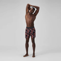 Men's Lookout Printed Swim Shorts Black/Orange